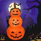 Inflatable Pumpkin Three-Tier Built-In Blower Weatherproof & UV-Resistant