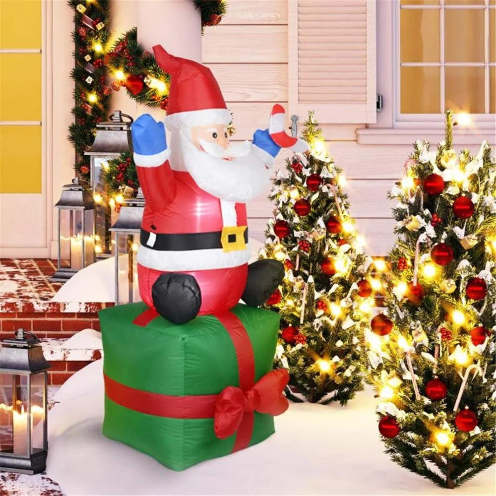 Inflatable Santa Built-In Blower LED-Lit & Weather-Resistant