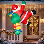 Inflatable Santa Climbing 6 Ft Integrated LED Lights