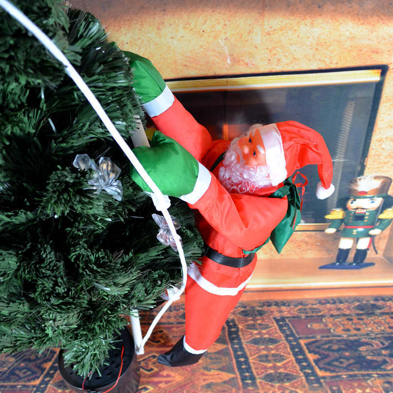 Inflatable Santa Decoration Blower Included Adjustable Climbing Rope