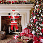 Inflatable Santa Ladder Design LED Lights Weatherproof