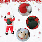 Inflatable Santa Ladder Design LED Lights Weatherproof