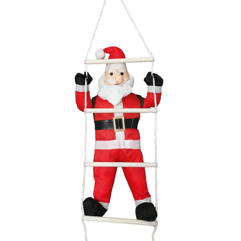Inflatable Santa On Ladder Weatherproof LED Lights