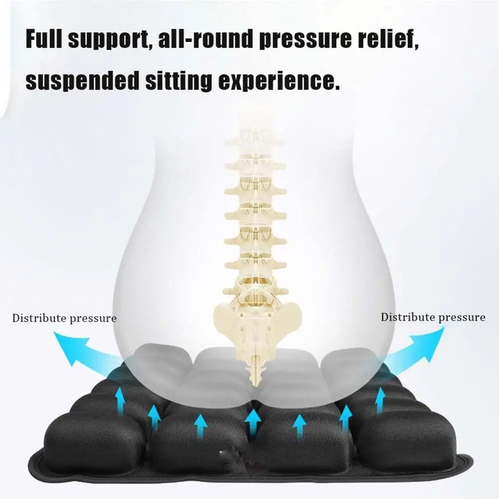 Inflatable Seat Cushion Adjustable Firmness Pressure Relief