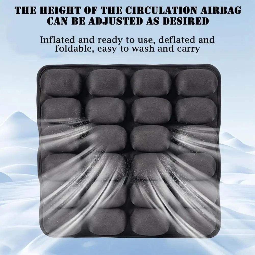 Inflatable Seat Cushion Adjustable Firmness Pressure Relief