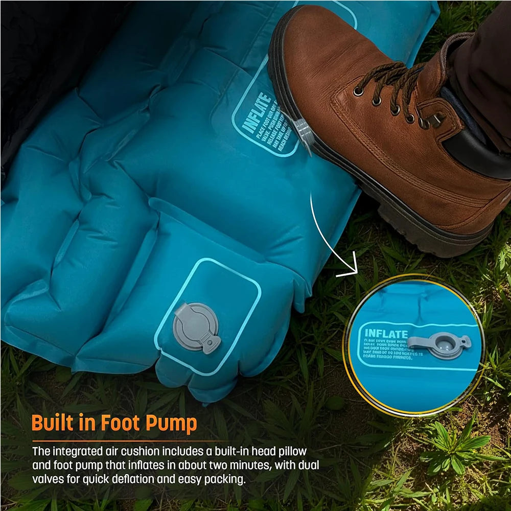Inflatable Sleeping Bag Lightweight Packable 3-Season
