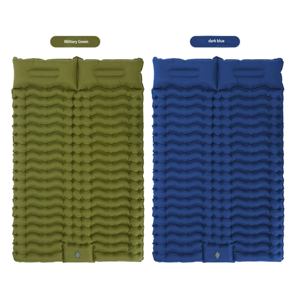 Inflatable Sleeping Pad Self-Inflating With Pump 40D Nylon Waterproof