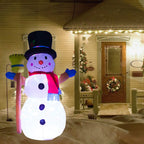 Inflatable Snowman Classic Hat & Broom Built-In Blower