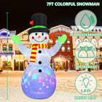 Inflatable Snowman LED Lighted Weather-Resistant 84 Inch