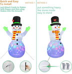 Inflatable Snowman LED-Lit Weather-Resistant 213 cm