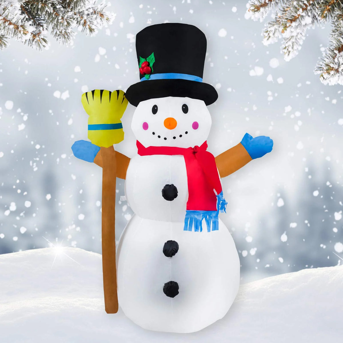 Inflatable Snowman Quick Inflate Weather-Resistant Blower & Stakes