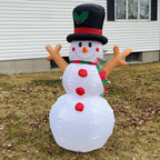 Inflatable Snowman Quick-Inflate Weatherproof Scarf & Top Hat