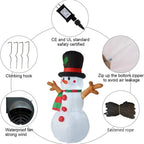 Inflatable Snowman Quick-Inflate Weatherproof Scarf & Top Hat