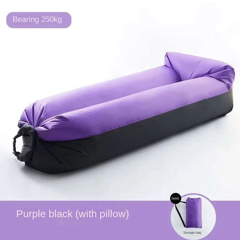 Inflatable Sofa No-Pump Ripstop Polyester Ergonomic Headrest