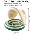 Inflatable Swim Diaper Retro Striped Handles & Rings