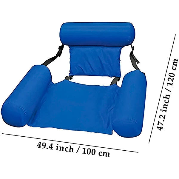 Inflatable Swimming Chair Ergonomic Backrest & Armrests
