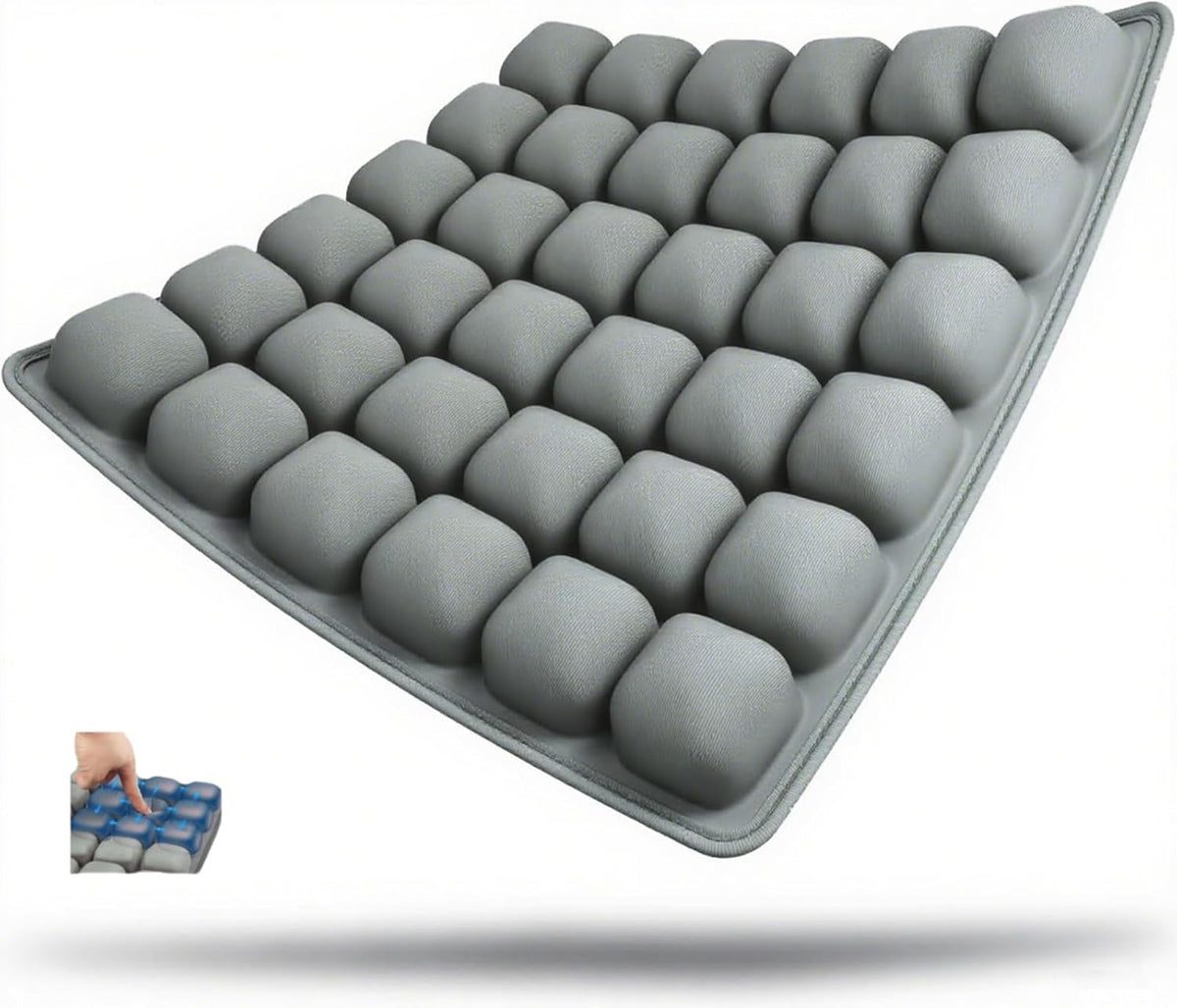 Inflatable Travel Cushion Ergonomic Air-Cell Support & Adjustable Firmness