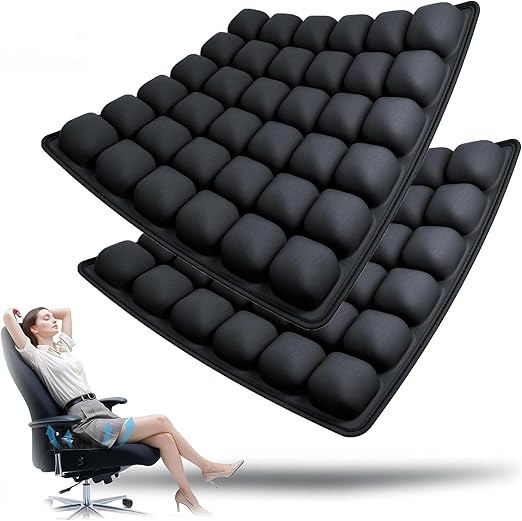 Inflatable Travel Cushion Ergonomic Air-Cell Support & Adjustable Firmness