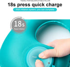 Inflatable Travel Neck Pillow Built-In Hand Pump Ergonomic Support