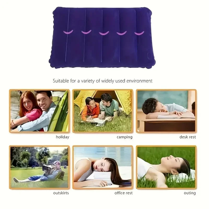 Inflatable Travel Pillow Ergonomic Compact & Lightweight