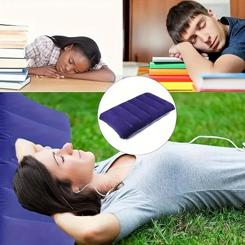 Inflatable Travel Pillow Ergonomic Compact & Lightweight
