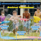 Inflatable Water Slide Integrated Sprinkler & Dual Lanes