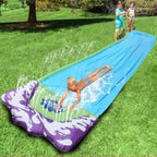 Inflatable Water Slide Integrated Sprinkler & Dual Lanes