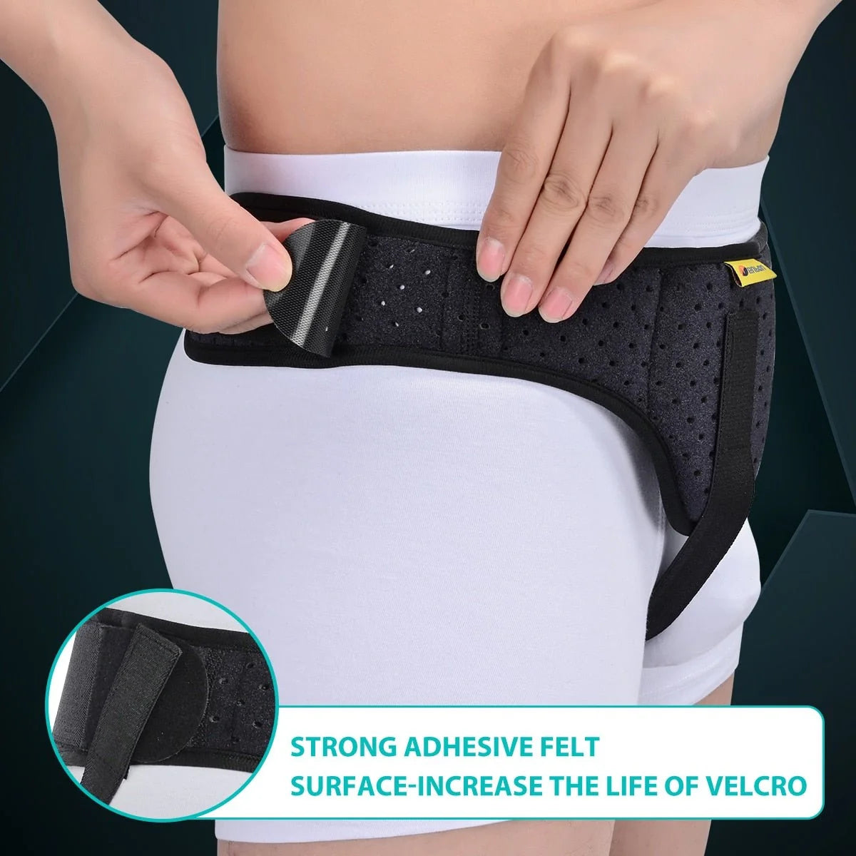 Inguinal Hernia Belt Adjustable Fit Removable Compression Pad