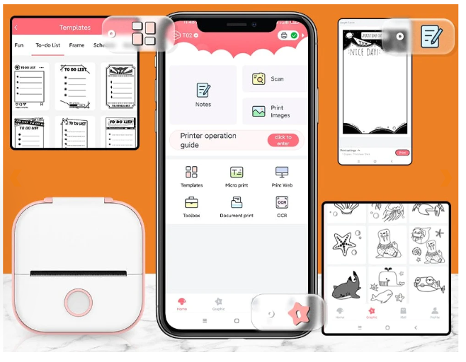 Ink-Free Bluetooth Pocket Thermal Printer