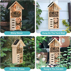Insect Shelter Solid Wood Varied Openings