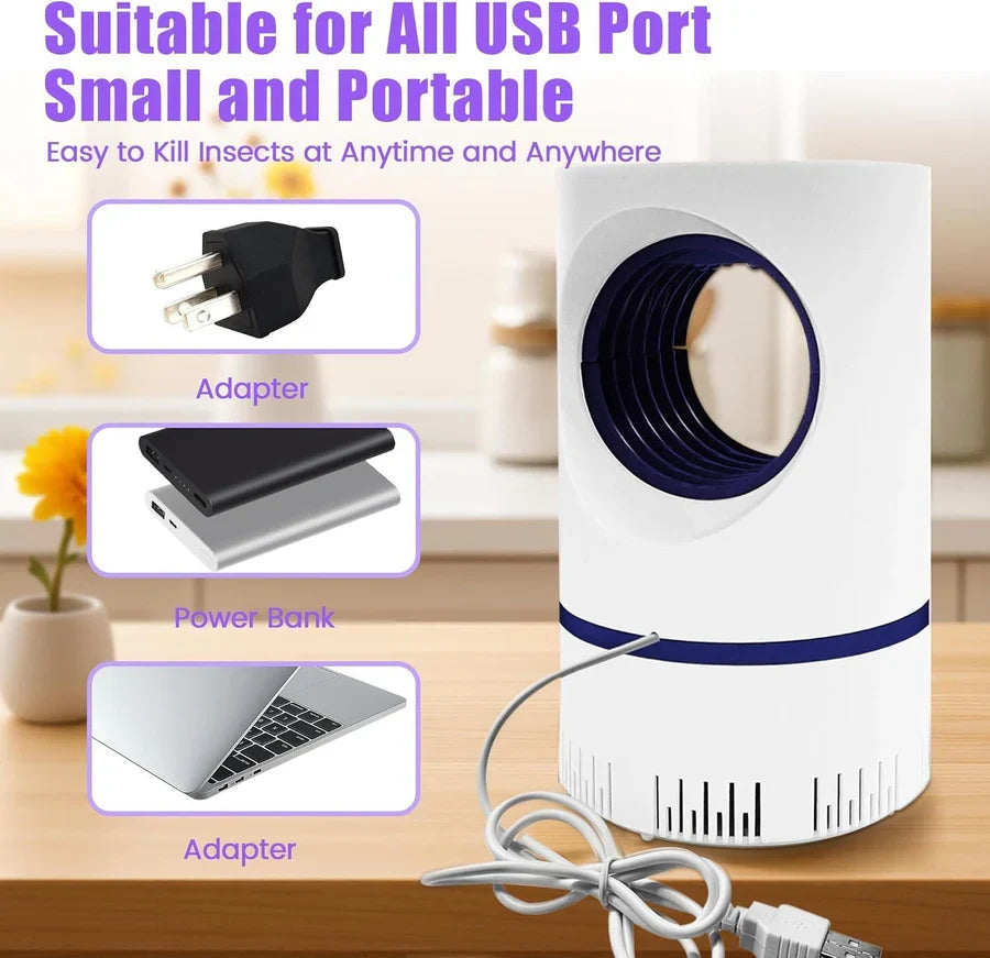 Insect Trap USB Powered Whisper-Quiet Removable Tray