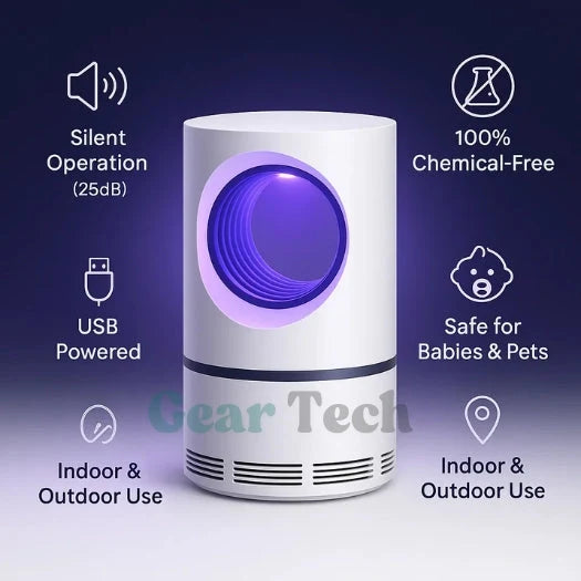 Insect Trap UV Light Quiet Suction Indoor & Outdoor