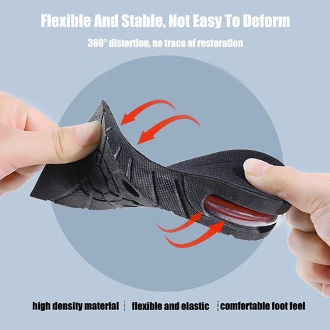 Insoles Adjustable Up To 3.5 Inch Shock-Absorbing Breathable