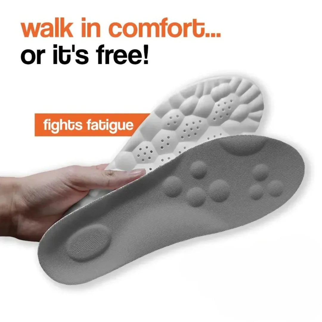 Insoles Full-Length Cushioned Trimmable Raised Massage Nodes