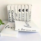 Inspirational Crisp White Decorative Book Stack