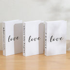Inspirational Crisp White Decorative Book Stack
