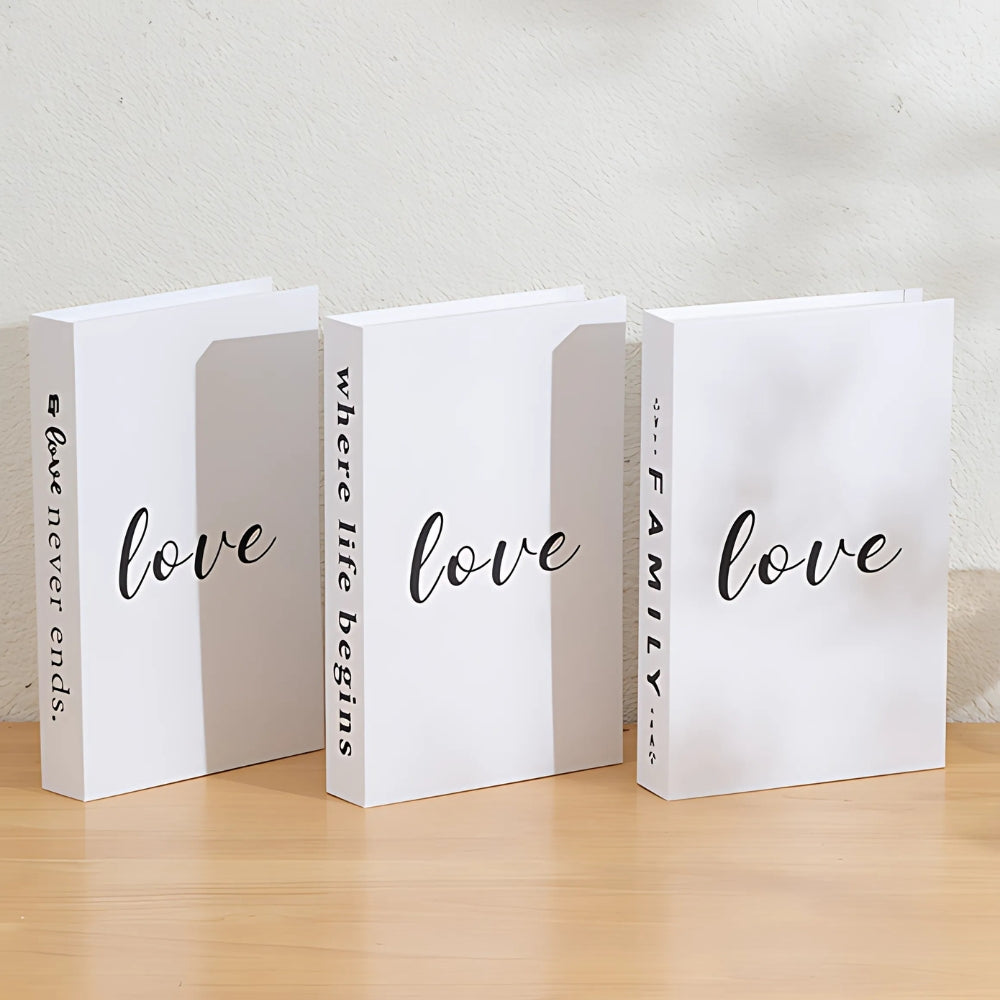 Inspirational Crisp White Decorative Book Stack