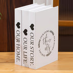 Inspirational Crisp White Decorative Book Stack