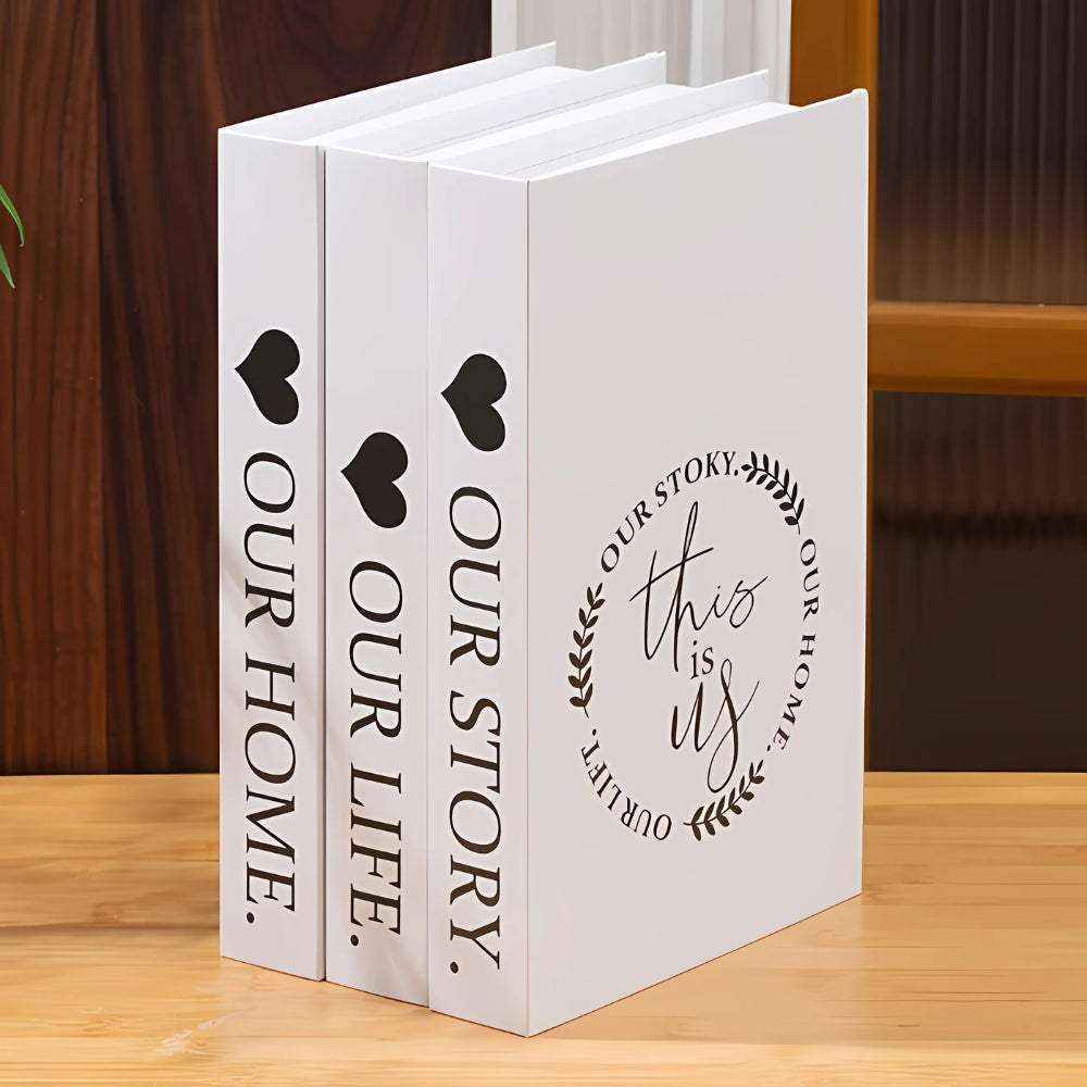 Inspirational Crisp White Decorative Book Stack