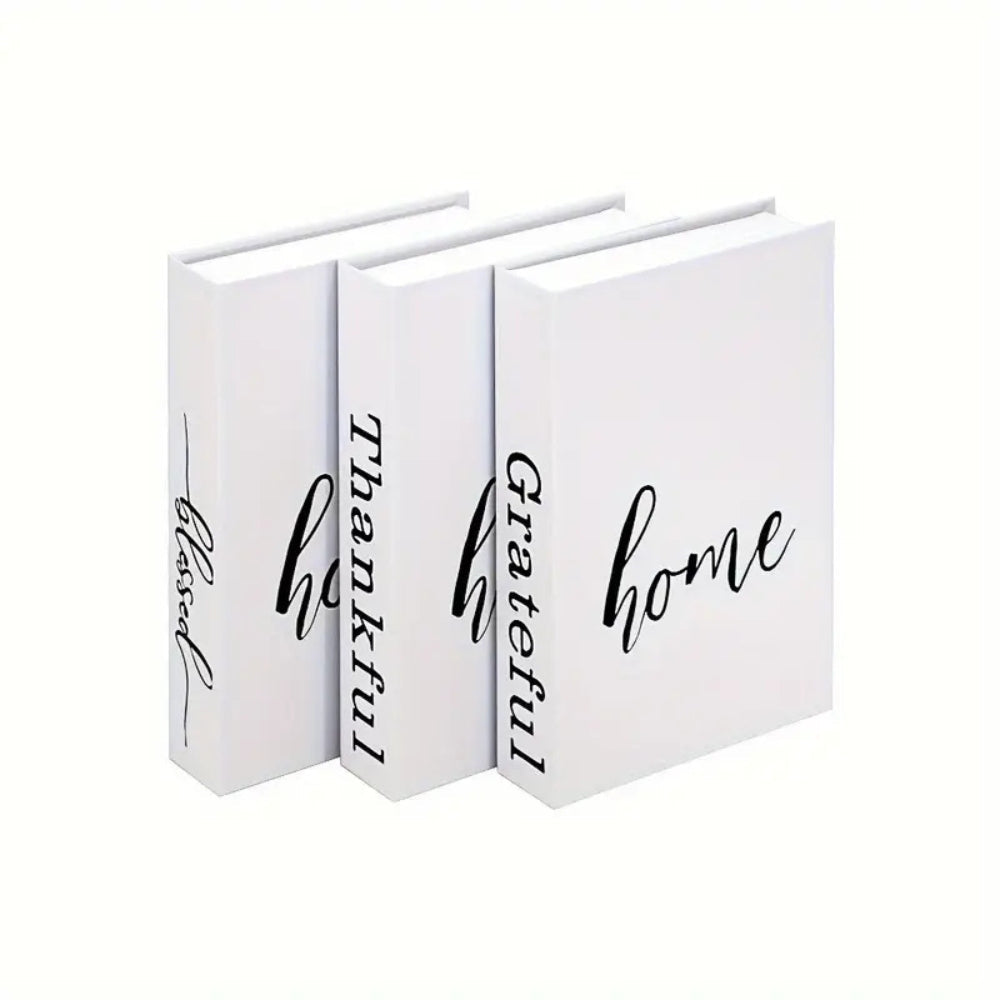 Inspirational Crisp White Decorative Book Stack