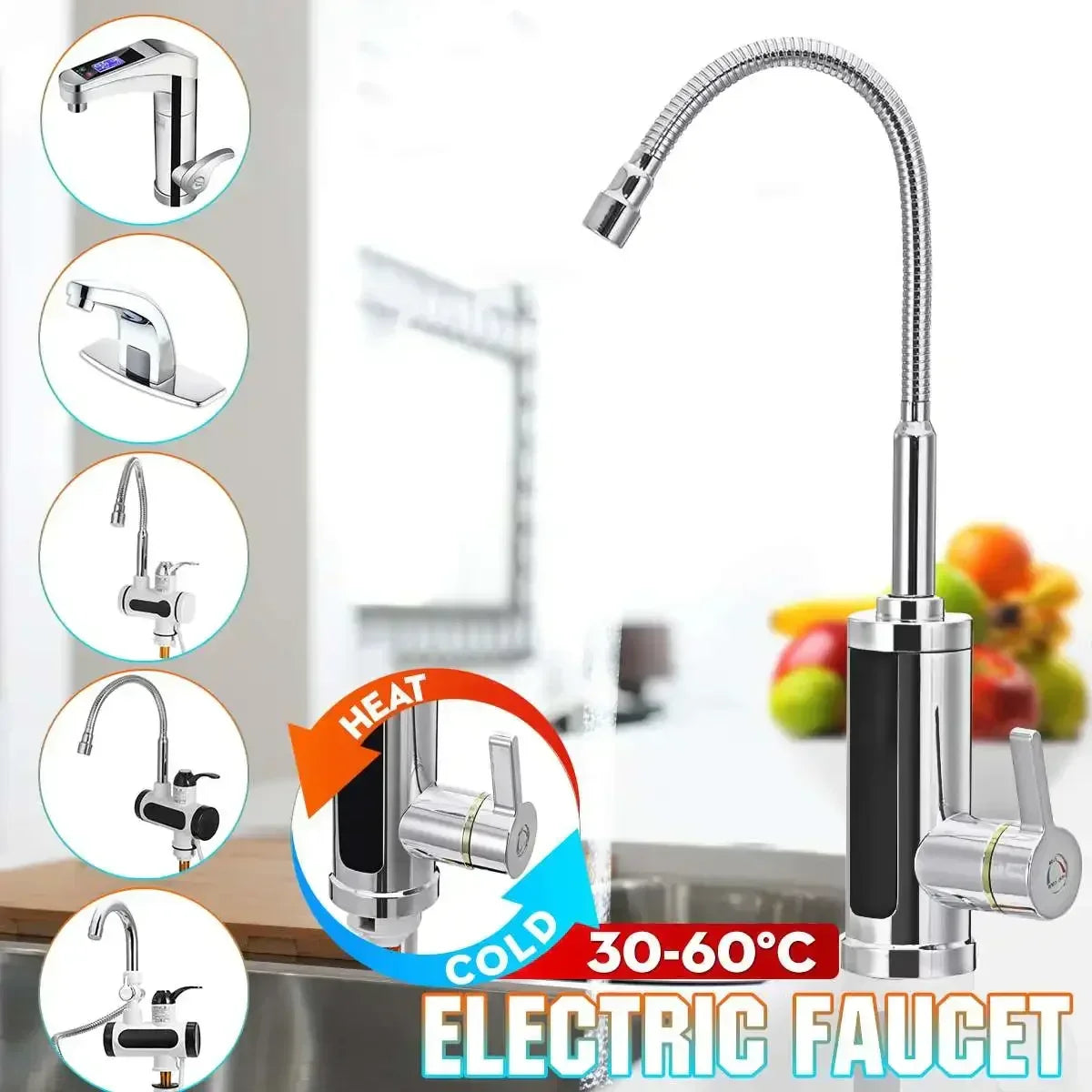 Instant Hot Water Faucet 3000W Energy Efficient