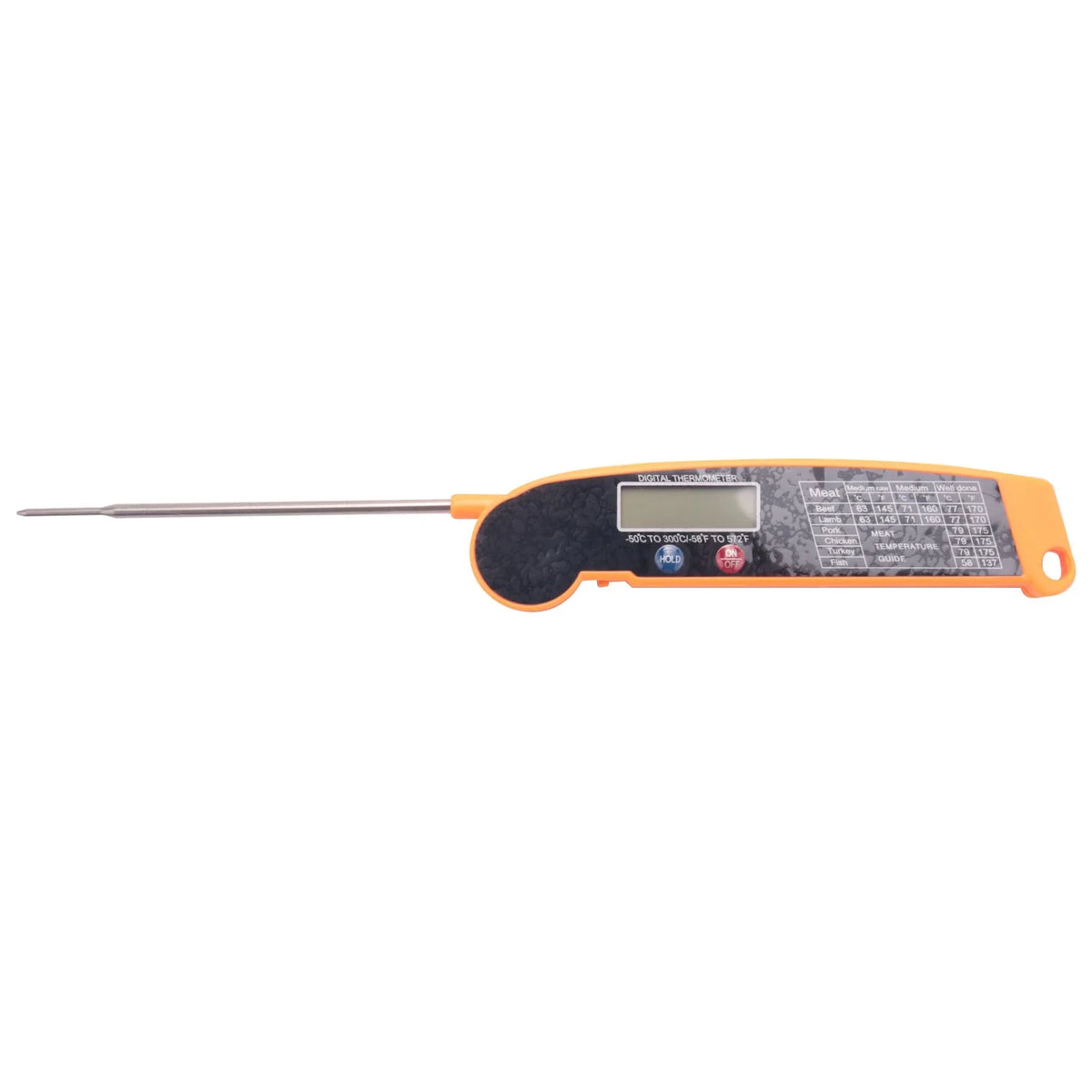 Instant-Read Thermometer Foldable Probe Large LCD & Hold Function