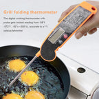 Instant-Read Thermometer Foldable Probe Large LCD & Hold Function