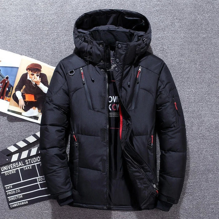 Insulated Jacket Lightweight Water-Repellent Adjustable Hood