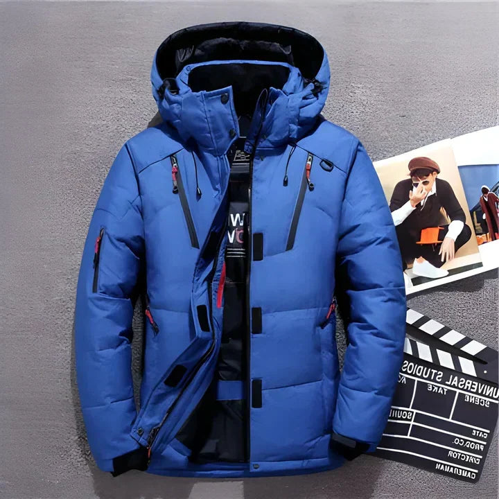 Insulated Jacket Lightweight Water-Repellent Adjustable Hood