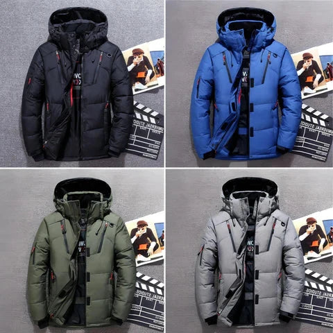 Insulated Jacket Lightweight Water-Repellent Adjustable Hood