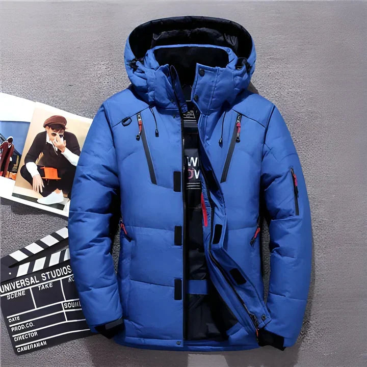 Insulated Jacket Lightweight Water-Repellent Adjustable Hood