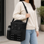 Insulated Lunch Bag Cooling Support Multi-Compartment & Shoulder Strap