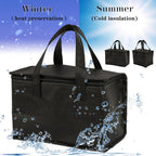 Insulated Lunch Bag Non-Woven With Zipper & Handles