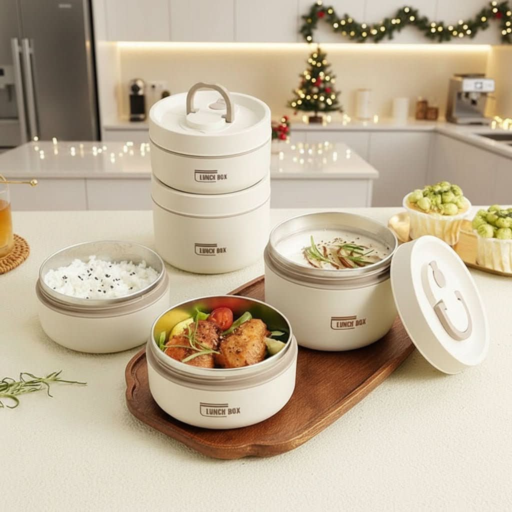 Insulated Lunch Box Double-Walled Leak-Proof Stainless Steel